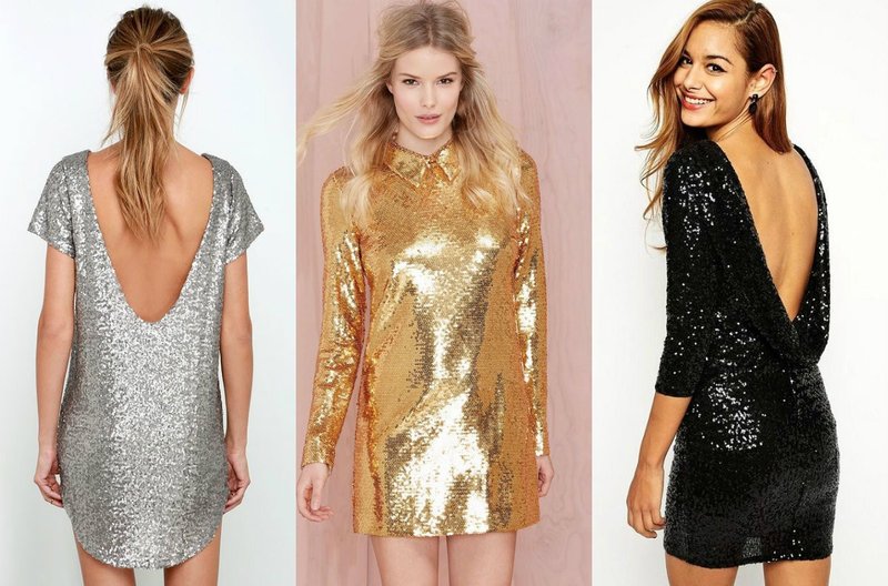 Robes à paillettes et plumes