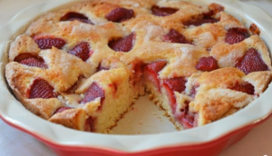 Tarte aux fraises sur kéfir