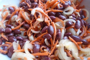 Salade de haricots rouges en conserve