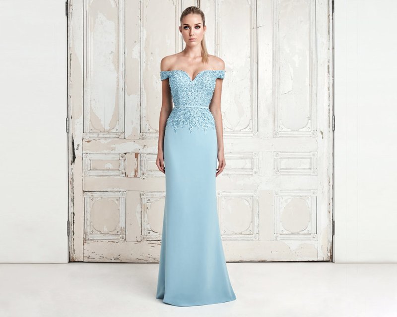 Robe de soirée bleue