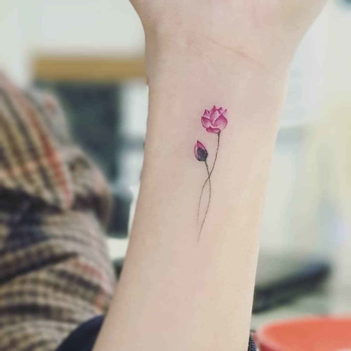 Tatouage au poignet pour une fille