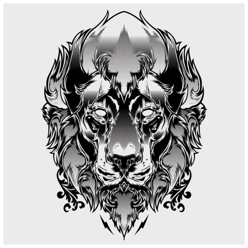 Croquis de prédateur pour tatouage